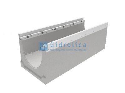 Лоток водоотводный бетонный коробчатый(СО-150мм), с оцинкованной насадкой, с уклоном 0,5% КUу 100.24,8 (15).38(31,5) - BGZ-V, № 28