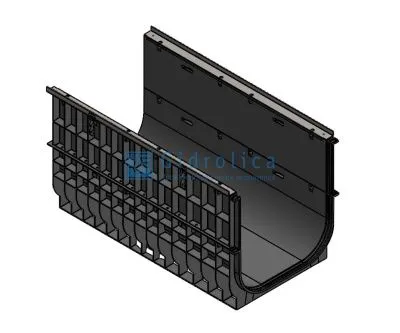 Лоток водоотводный Gidrolica Super ЛВ -50.55.58 - пластиковый, кл. Е600