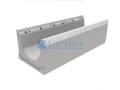 Лоток водоотводный бетонный коробчатый (СО-300мм), с оцинкованной насадкой КU 100.39,9 (30).34,5(27,5) - BGZ-V, № -10-0